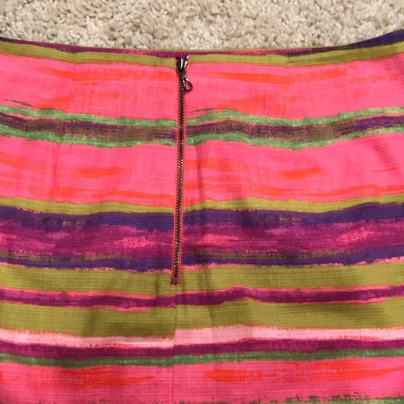 Ann Taylor Watercolor Striped Skirt - Picture 4 of 8
